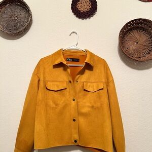 Zara Golden Yellow Suedette Jacket